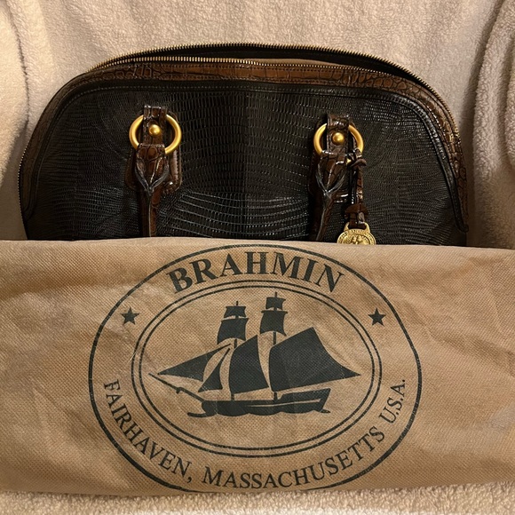 Brahmin Black and Brown Handbag - Picture 4 of 7